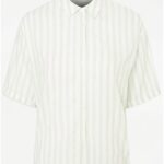Green Striped Boxy Shirt