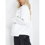 Women's Jacket Daily Going out Fall & Winter Regular Coat Shirt Collar Regular Fit Streetwear Jacket Long Sleeve Solid Color - Image 2