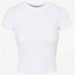 White Pointelle Jersey T-Shirt