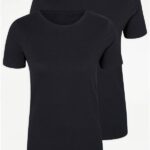 Black Basic Crew Neck T-Shirts 2 Pack